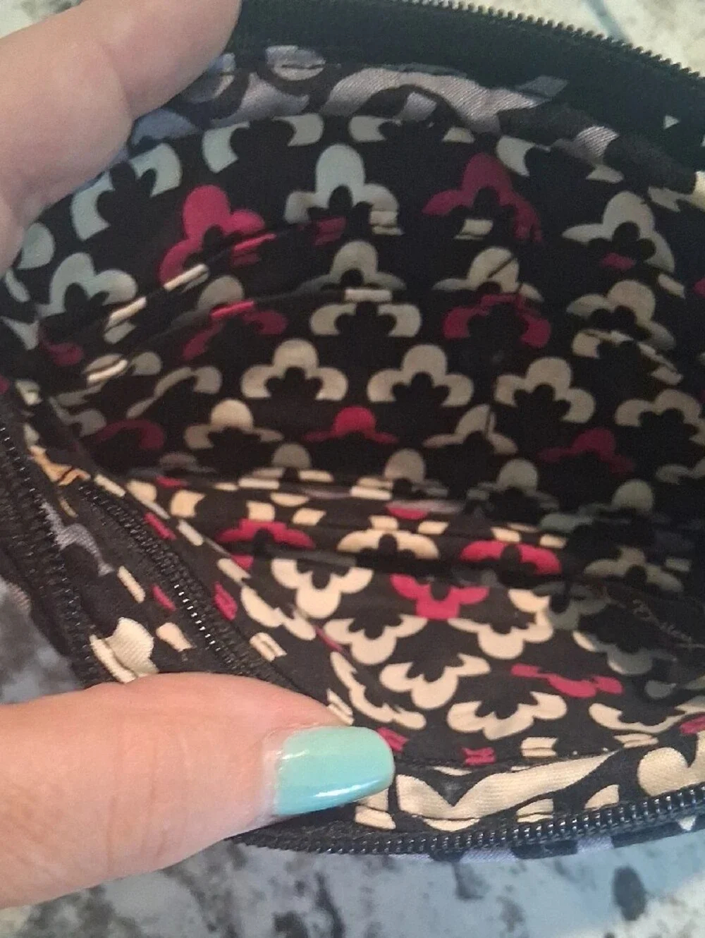 Vera Bradley Cantebury Magenta Pattern Wristlet *retired*